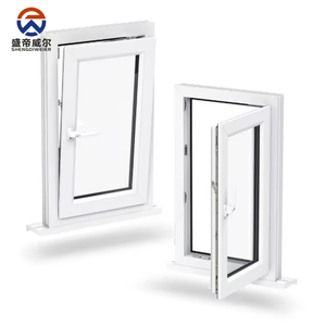 Modern Design Polyvinyl Chloride Tilt and Turn Window Energy Efficient PVC Inward Opening Window for Villa