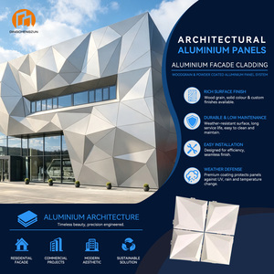 Custom 3D Faceted Aluminum Wall Panel Sculptural Facade Cladding System