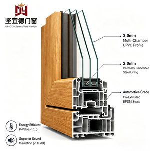 Good Sealing UPVC Tilt and Turn Window with Airtight Triple Glazed Low E Glass for Passive House Supplier