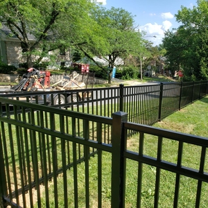 3 Rail Tight Picket Smooth Top Metal Fence